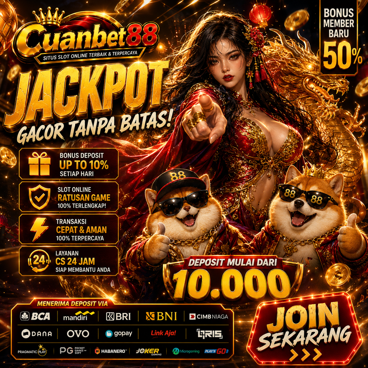 CUANBET88: Situs Slot88 Resmi Gampang Menang Andalan Link Slot Gacor Hari Ini